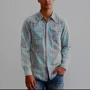 BKE Vintage 67 Pearl Snap Western Shirt Standard Fit Size Small